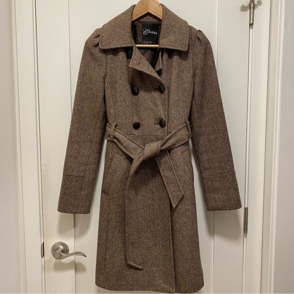 Guess women’s tweed winter coat